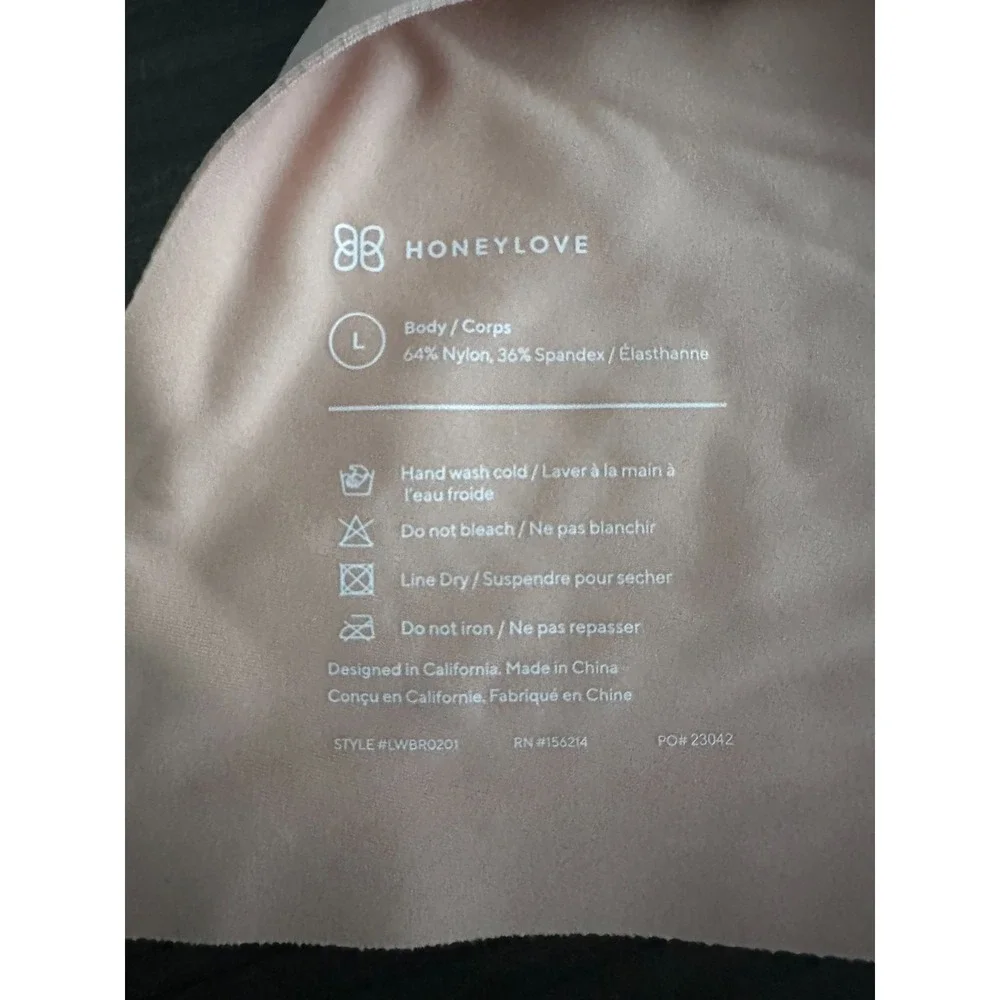 Honeylove Silhouette Wireless Bra L Blush Nude Seamless Molded Adjustable Straps